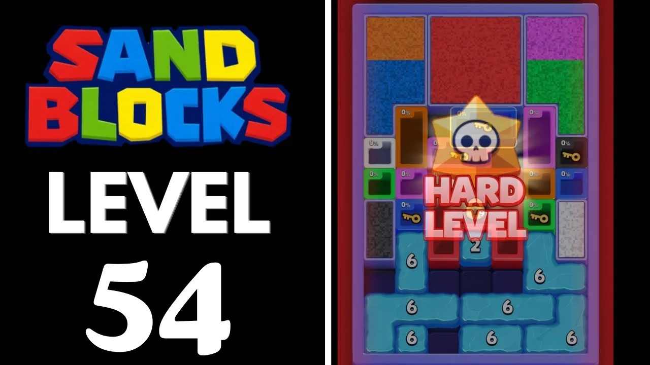 Sand Blocks Level 54 board layout