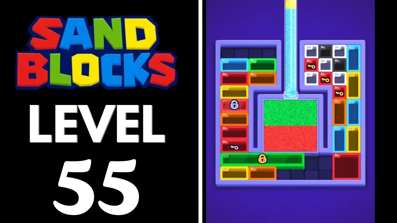 Sand Blocks Level 55 board layout