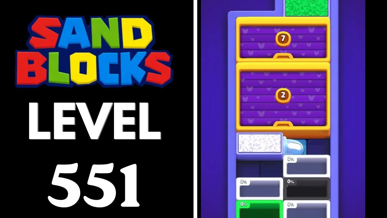 Sand Blocks Level 551 board