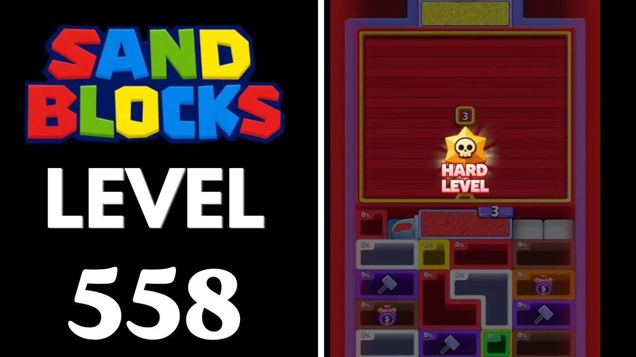 Sand Blocks Level 558 board