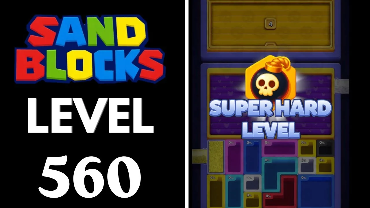Sand Blocks: Drop Puzzle Level 560 board preview