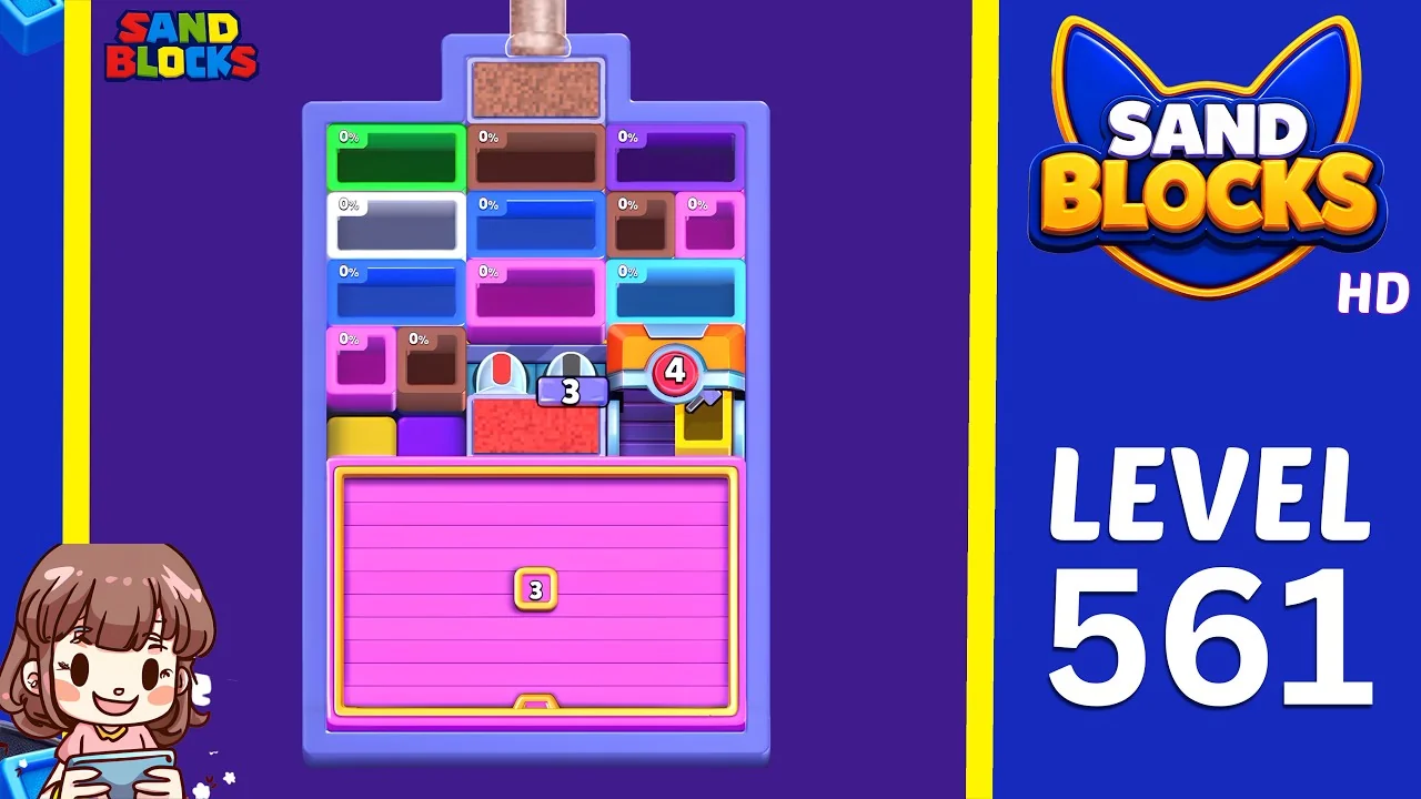 Sand Blocks: Drop Puzzle Level 561 board preview