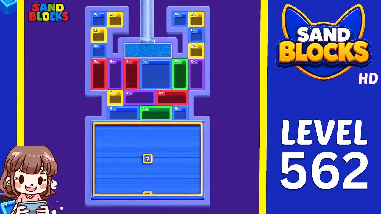 Sand Blocks: Drop Puzzle Level 562 board preview