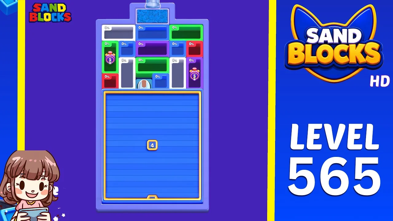 Sand Blocks: Drop Puzzle Level 565 board preview