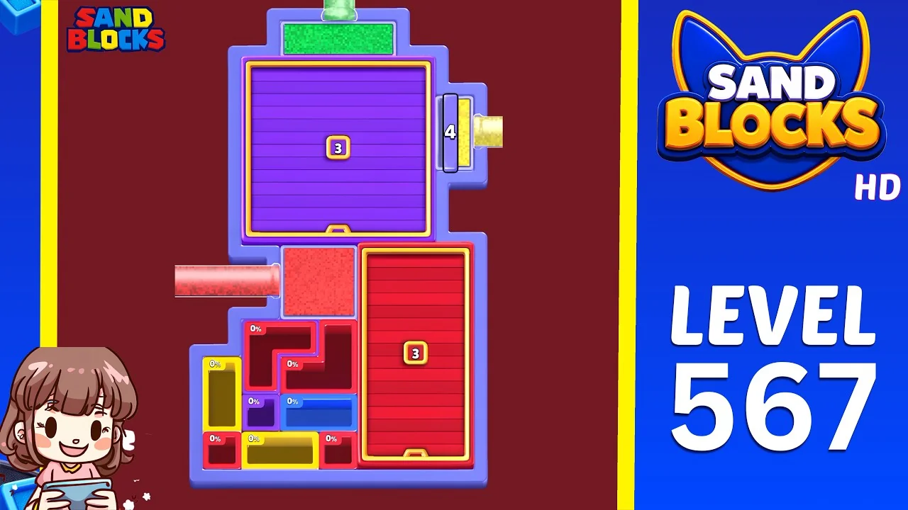 Sand Blocks Level 567 board