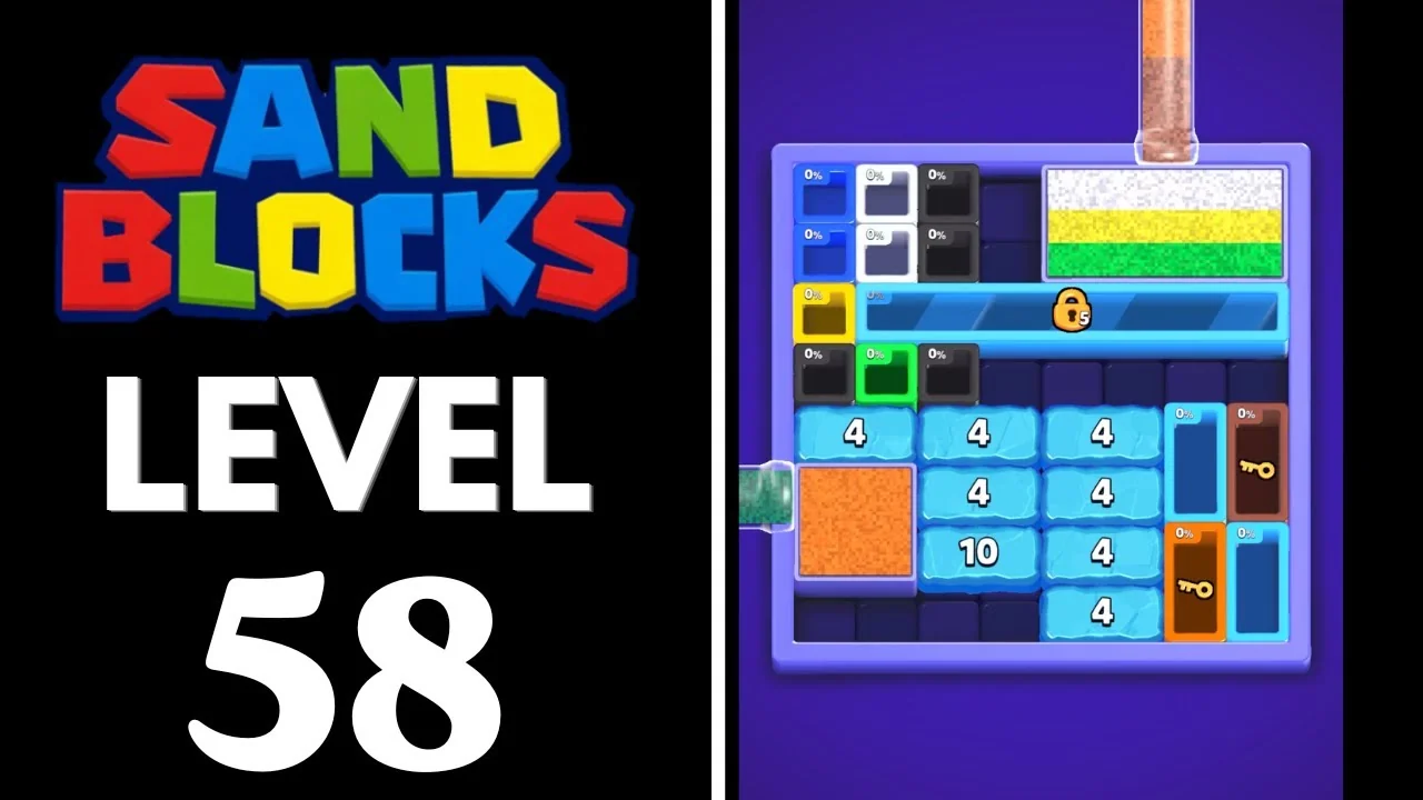 Sand Blocks Level 58 board