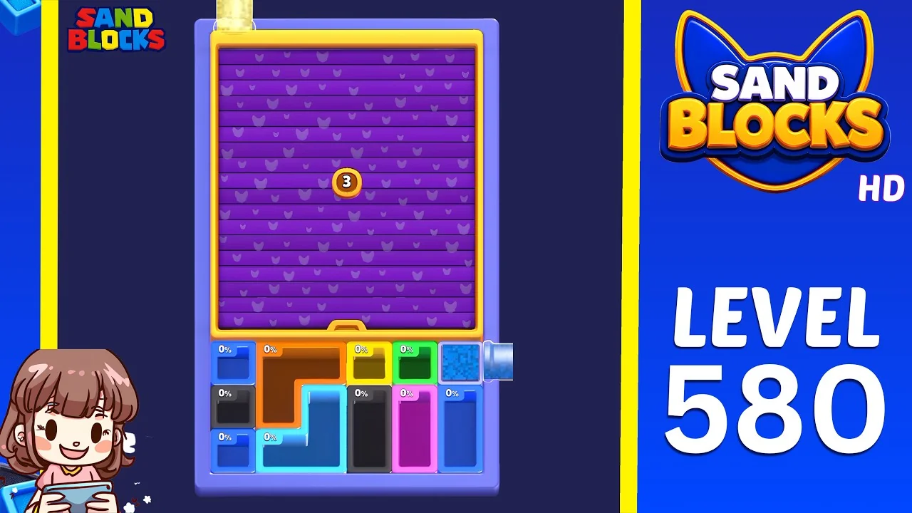 Sand Blocks Level 580 board layout