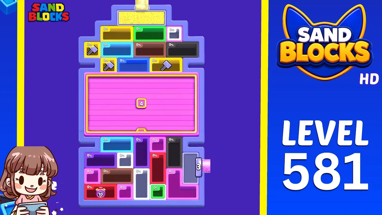 Sand Blocks Level 581 board