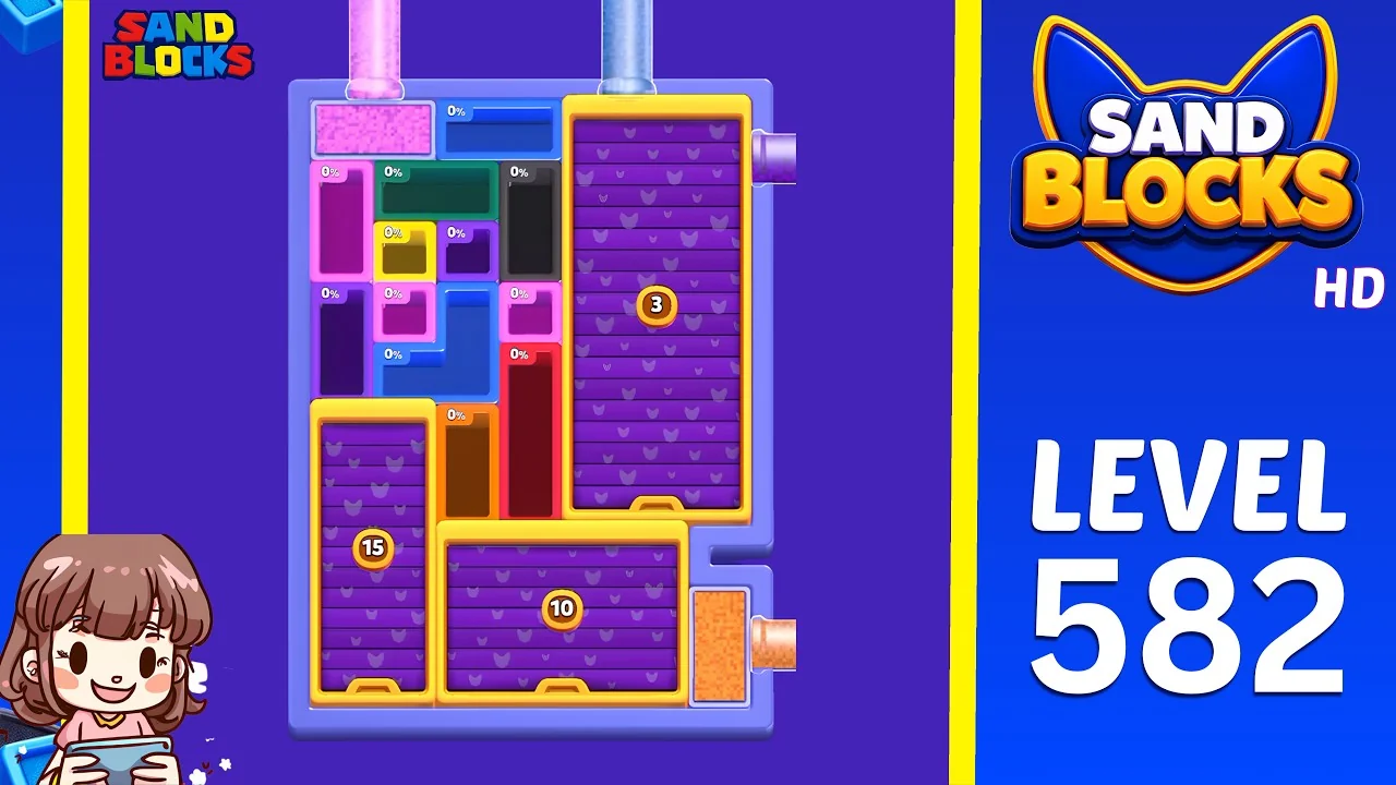 Sand Blocks Level 582 board layout