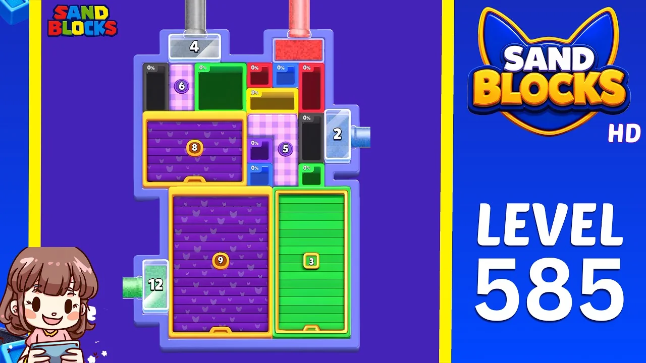 Sand Blocks Level 585 board