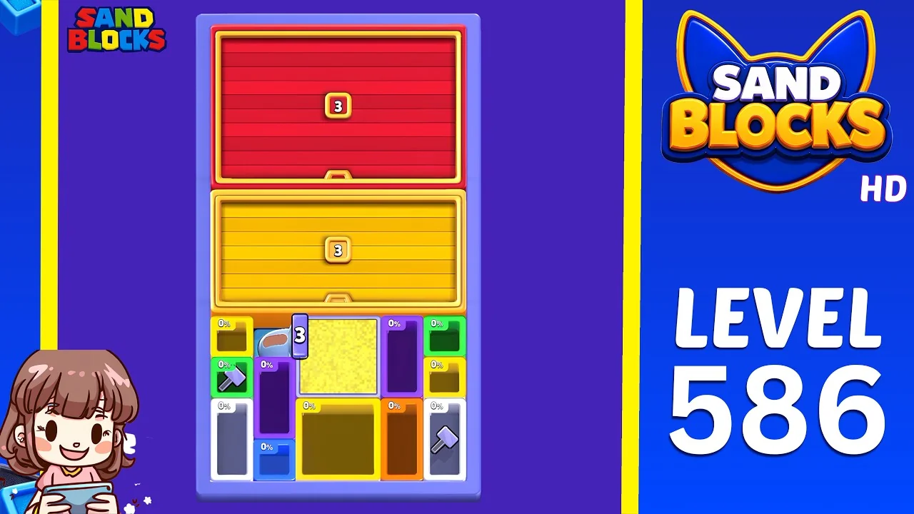 Sand Blocks Level 586 board