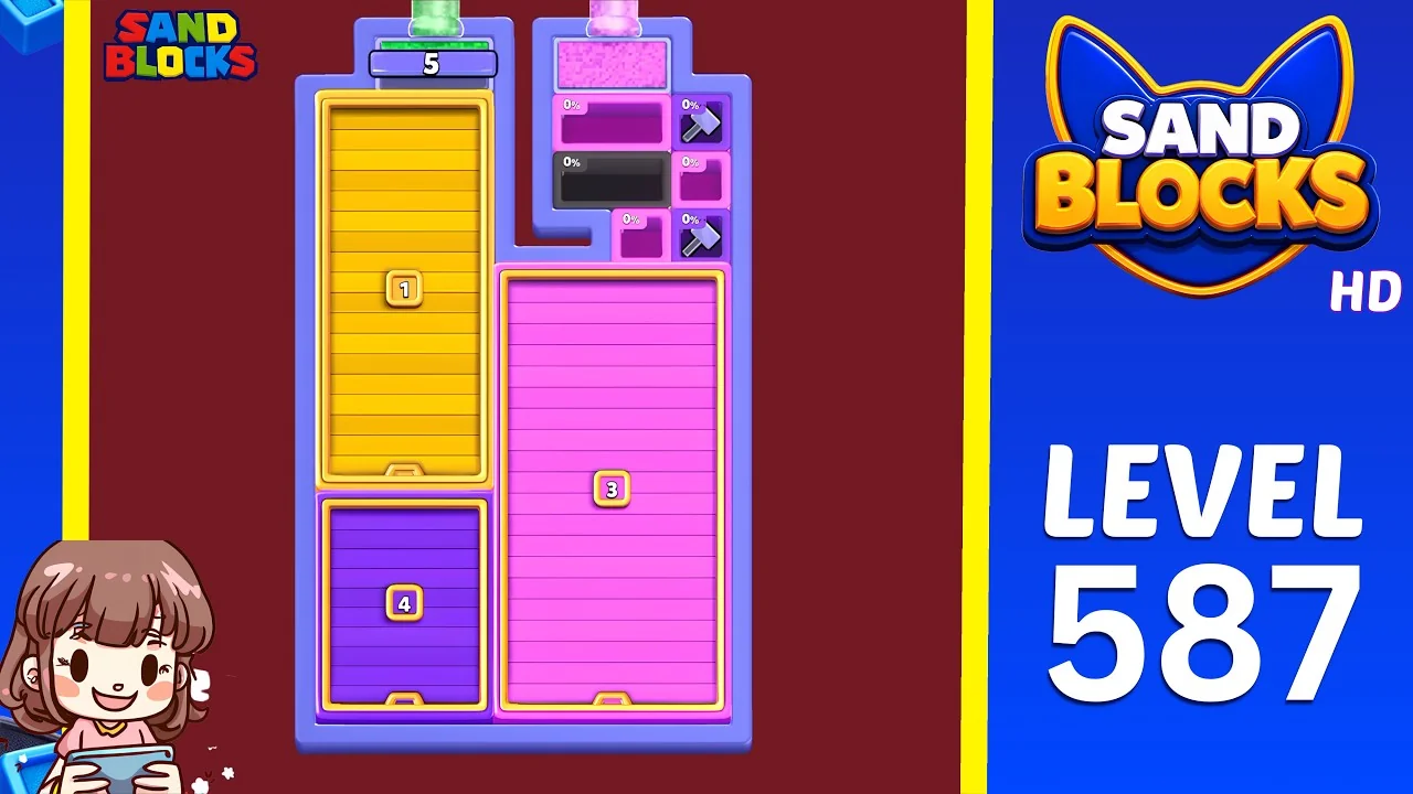 Sand Blocks Level 587 board layout