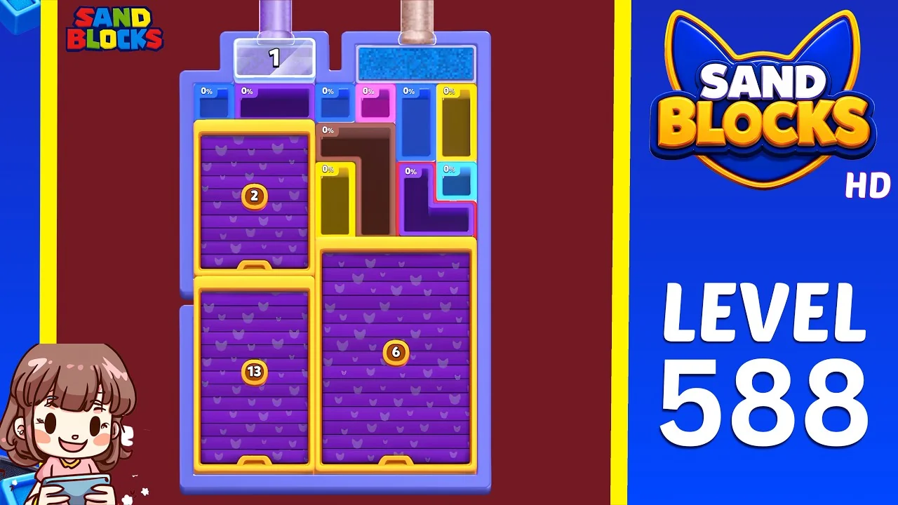 Sand Blocks Level 588 board layout
