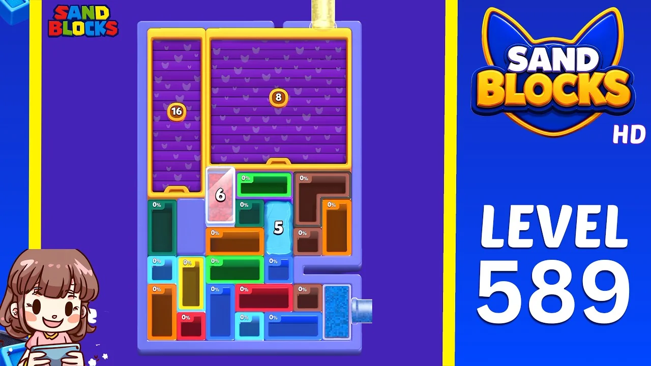 Sand Blocks Level 589 board