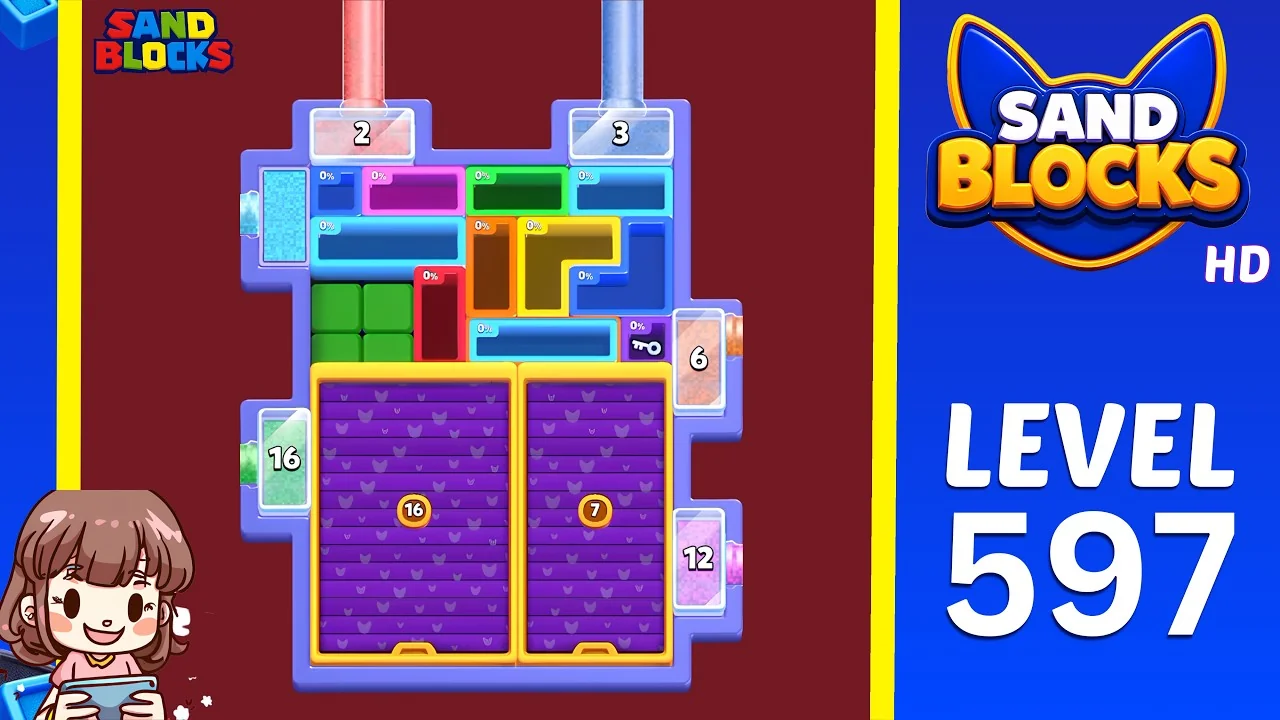 Sand Blocks Level 597 board