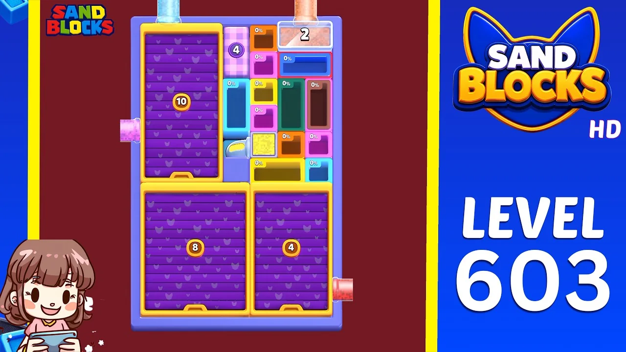 Sand Blocks: Drop Puzzle Level 603 board preview