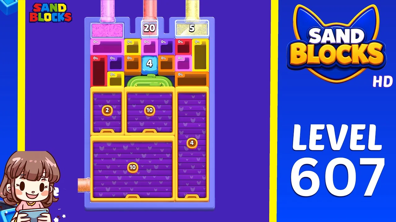 Sand Blocks Level 607 board