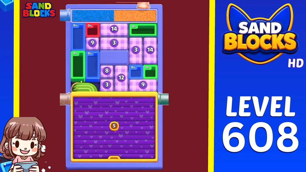 Sand Blocks Level 608 board