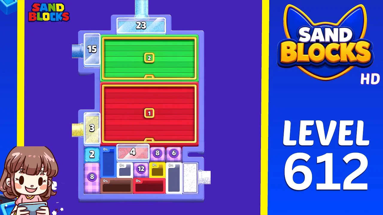 Sand Blocks Level 612 board layout