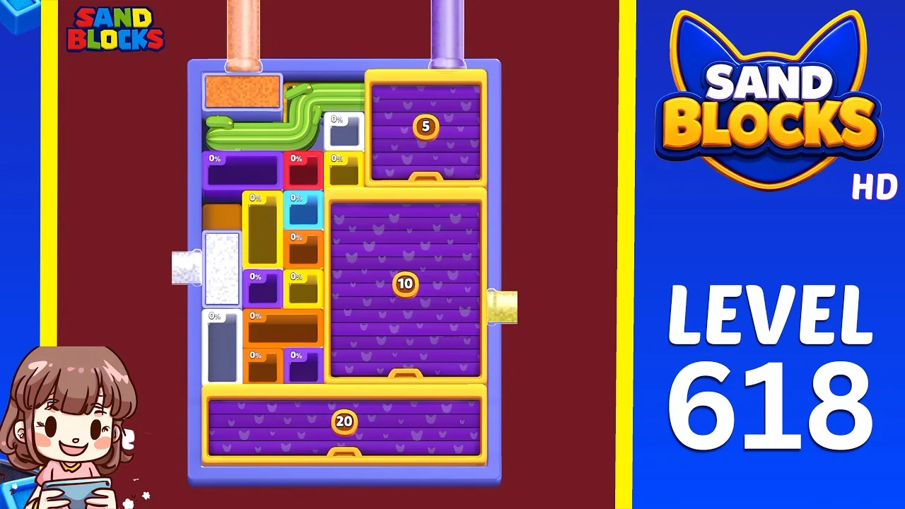Sand Blocks Level 618 board layout