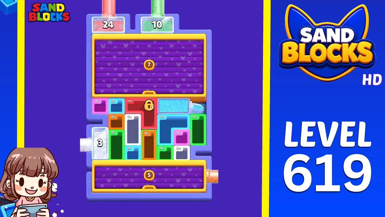 Sand Blocks Level 619 board