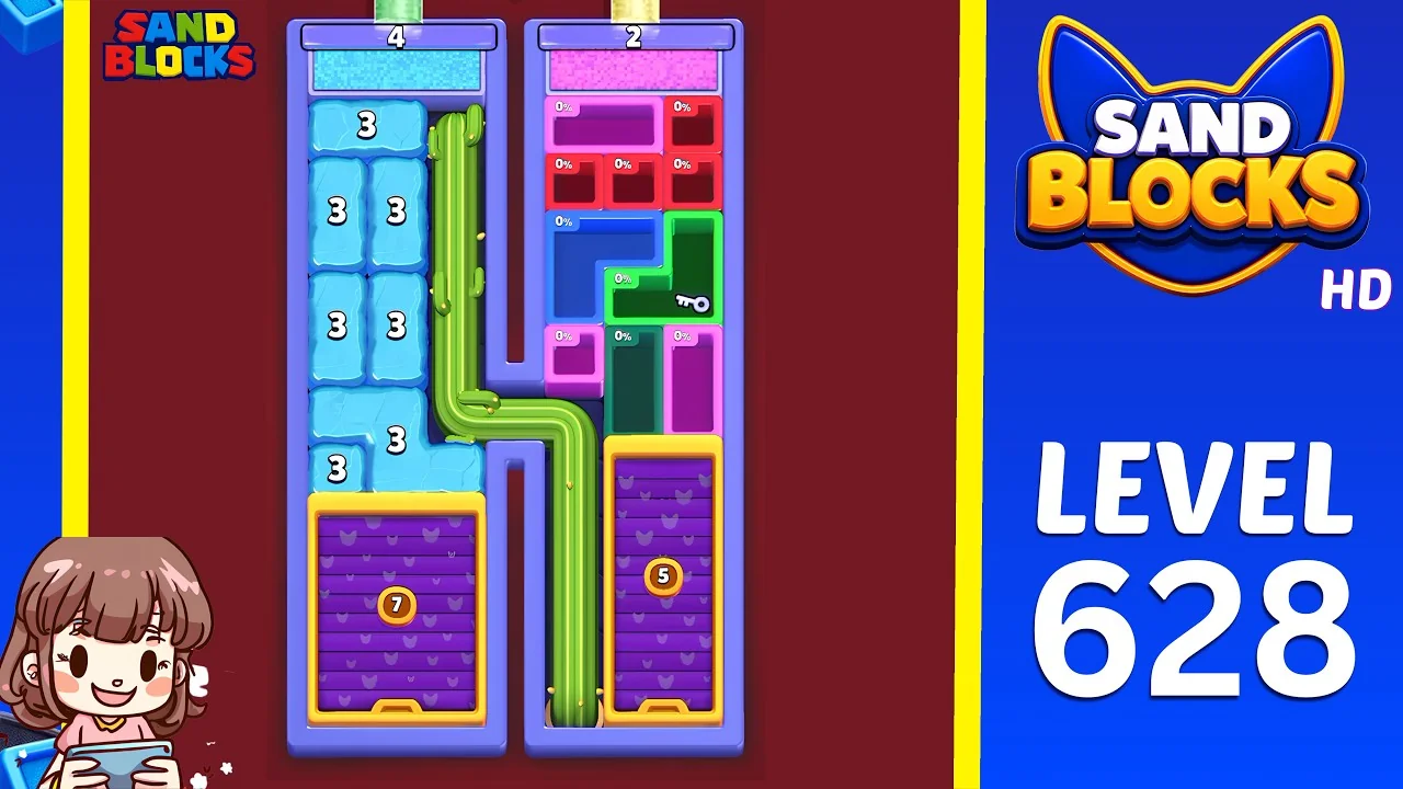 Sand Blocks Level 628 board layout