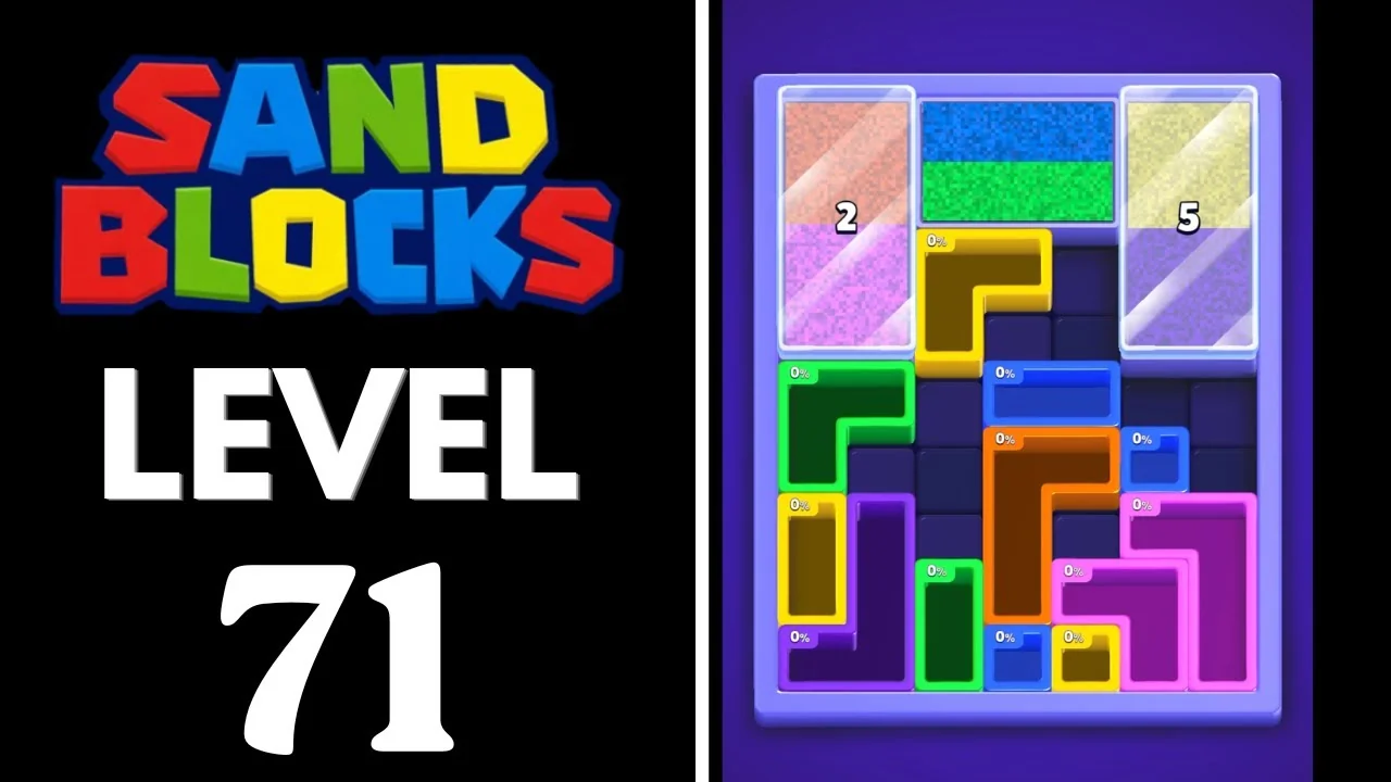 Sand Blocks Level 71 board layout