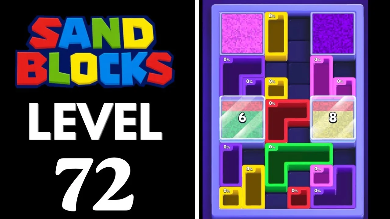 Sand Blocks Level 72 board layout