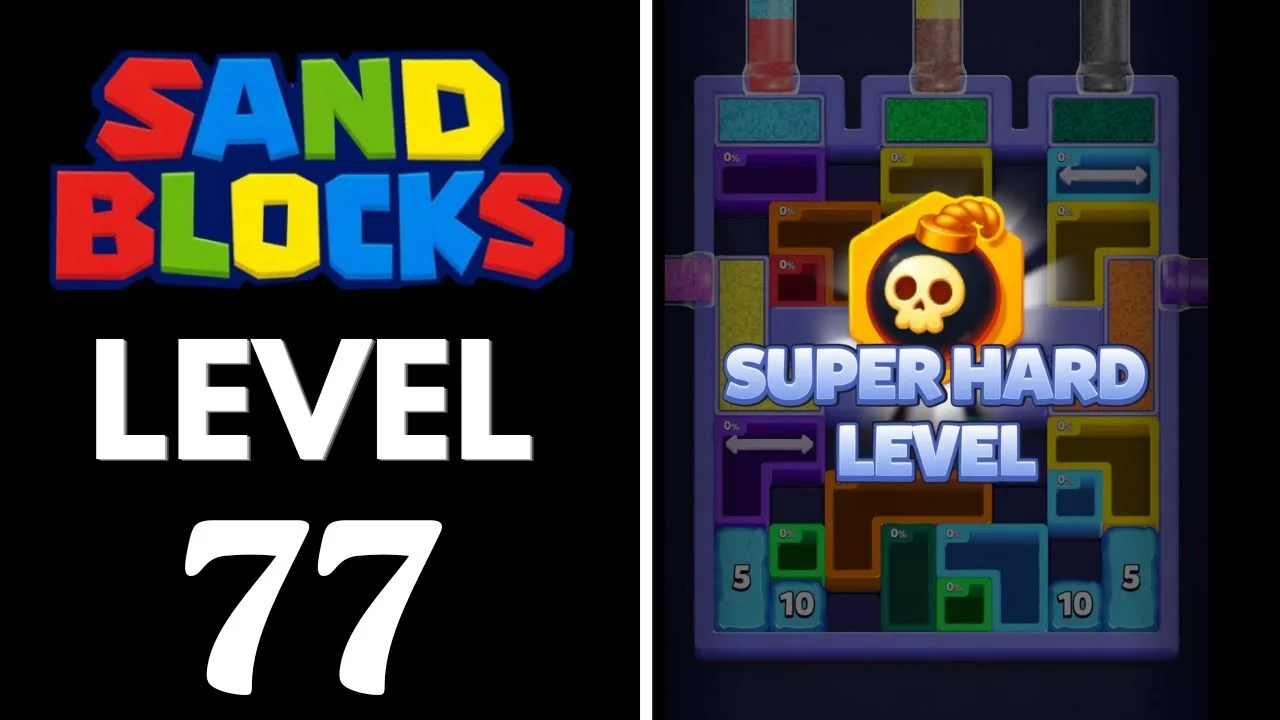 Sand Blocks Level 77 board