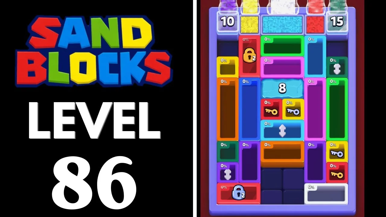 Sand Blocks Level 86 board layout