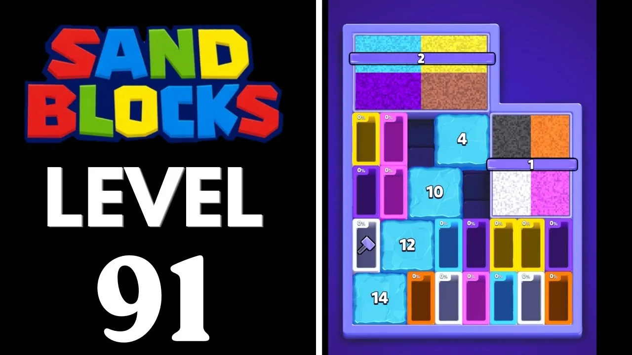 Sand Blocks Level 91 board layout