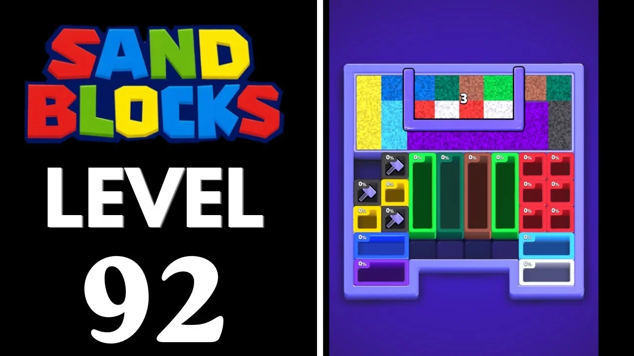 Sand Blocks Level 92 board layout