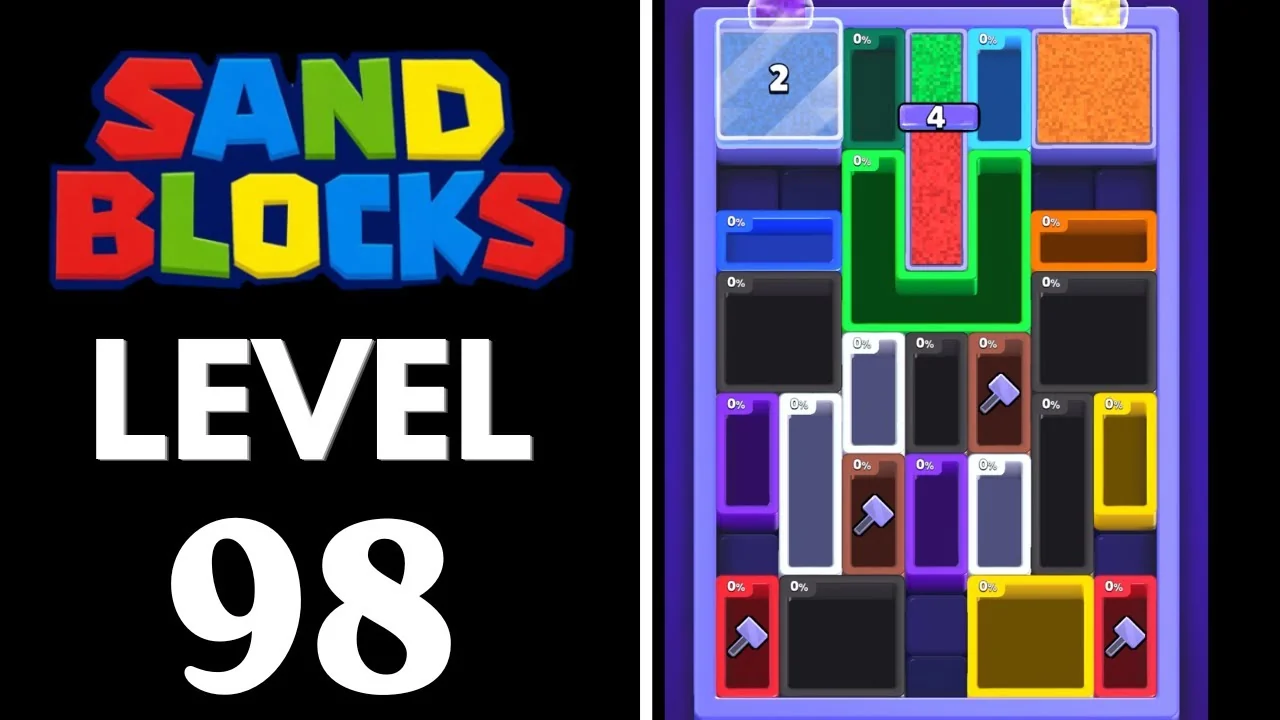 Sand Blocks Level 98 board layout