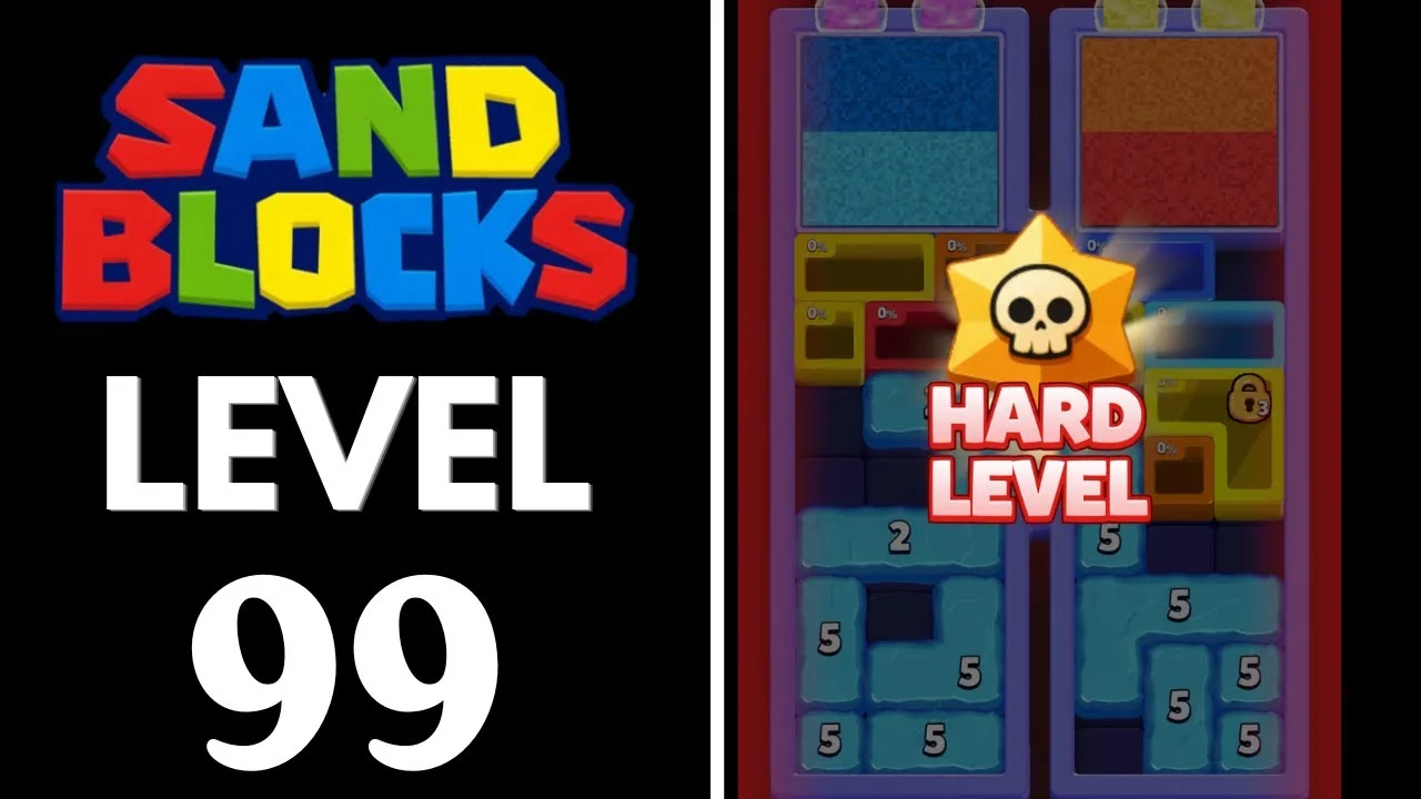 Sand Blocks Level 99 board layout