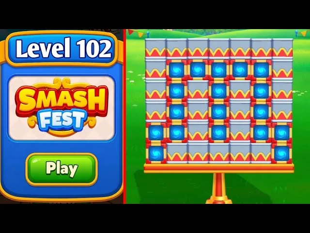 Smash Fest Level 102 board
