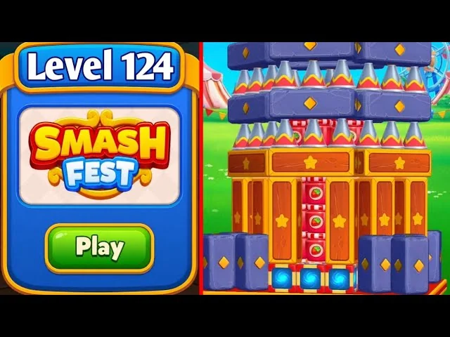 Smash Fest Level 124 board layout