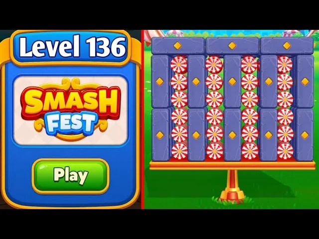 Smash Fest Level 136 board layout