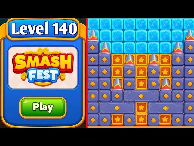 Smash Fest Level 140 board layout