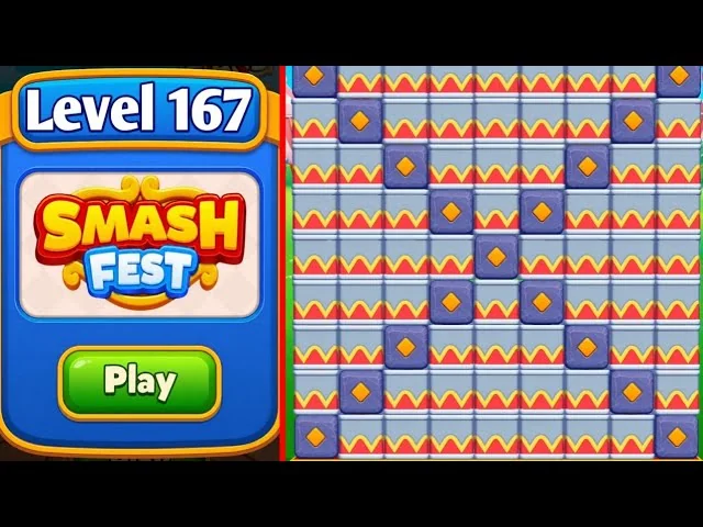 Smash Fest Level 167 board layout