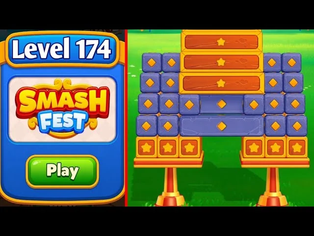 Smash Fest Level 174 board layout