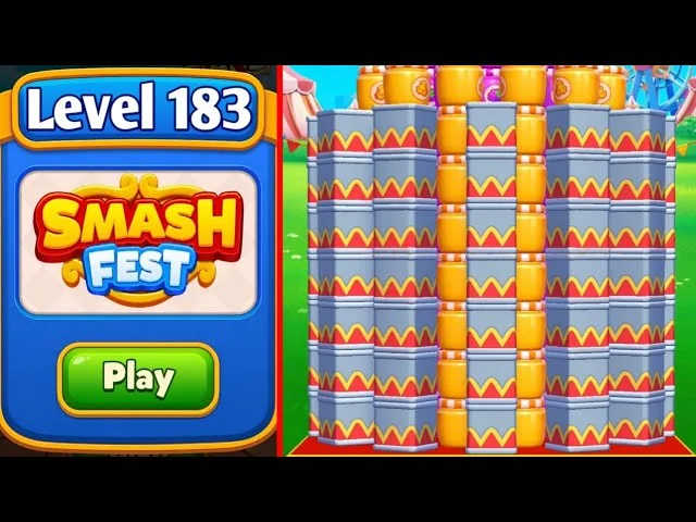 Smash Fest Level 183 board layout