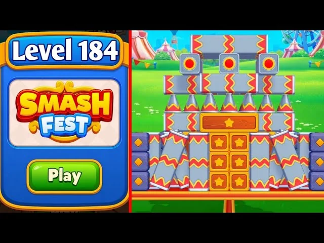 Smash Fest Level 184 board