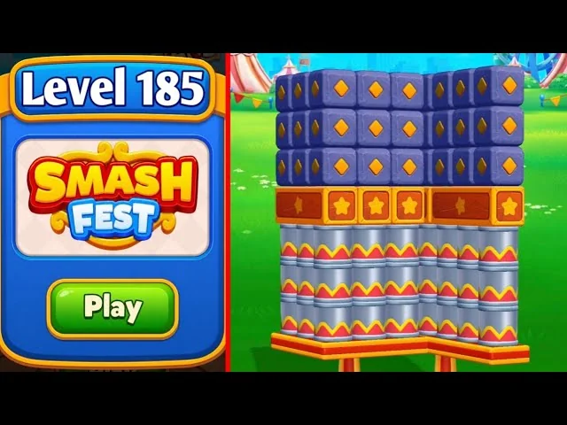 Smash Fest Level 185 board layout