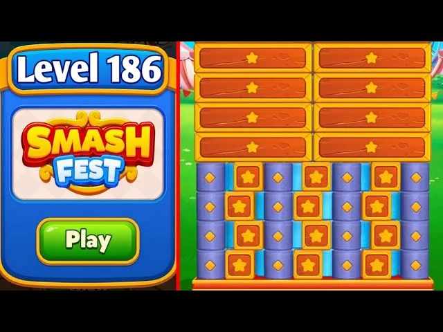 Smash Fest Level 186 board layout