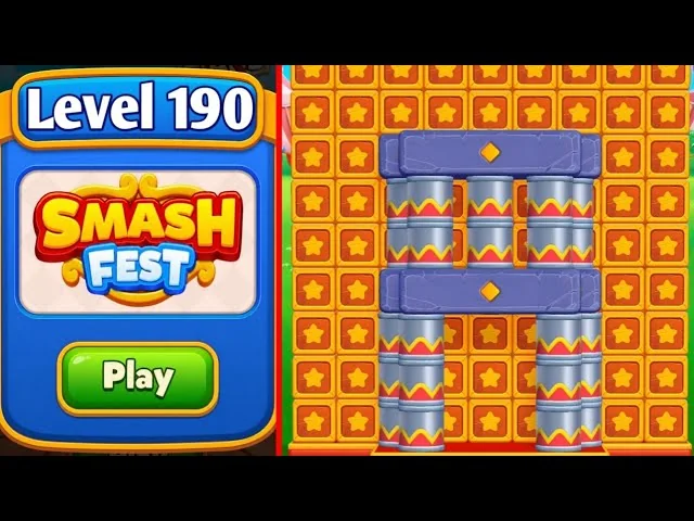 Smash Fest Level 190 board layout