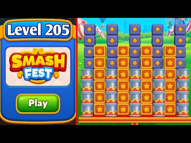 Smash Fest Level 205 board layout