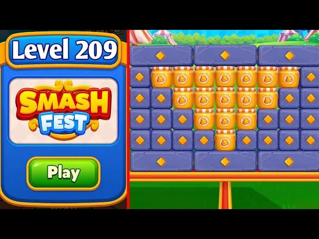 Smash Fest Level 209 board layout