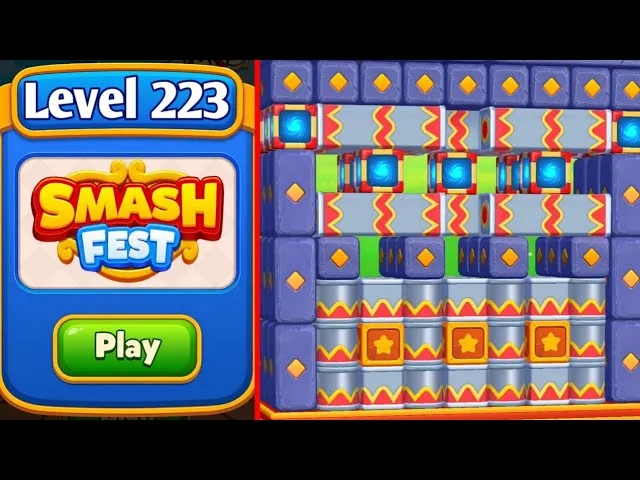 Smash Fest Level 223 board layout