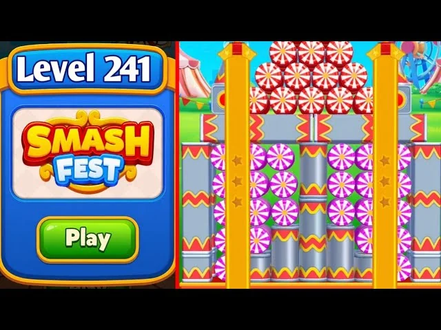 Smash Fest Level 241 board layout
