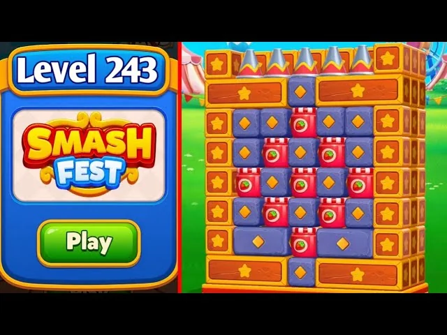 Smash Fest Level 243 board layout